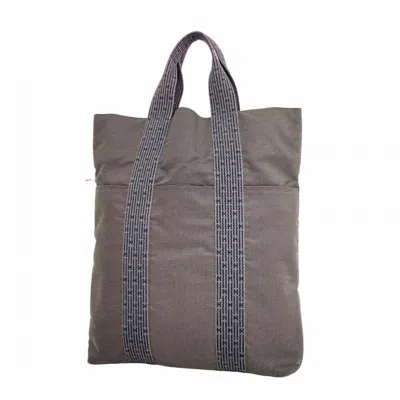 Pre-owned Hermes Gray Canvas Tote Bag ()