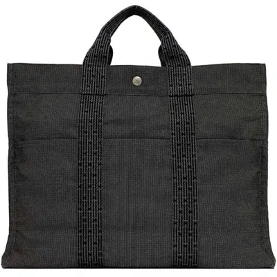 Pre-owned Hermes Gray Canvas Tote Bag ()