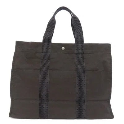 Pre-owned Hermes Gray Canvas Tote Bag ()