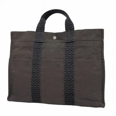 Pre-owned Hermes Gray Canvas Tote Bag ()