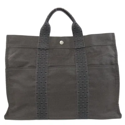Pre-owned Hermes Gray Canvas Tote Bag ()