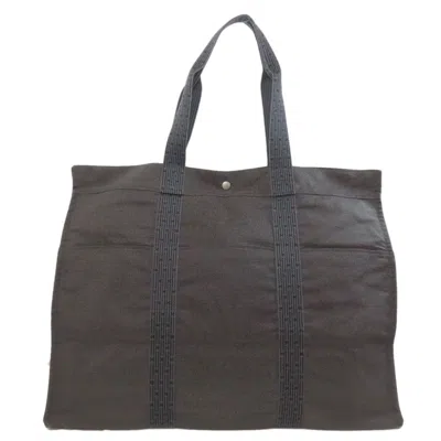 Pre-owned Hermes Gray Canvas Tote Bag ()