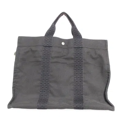 Pre-owned Hermes Gray Canvas Tote Bag ()