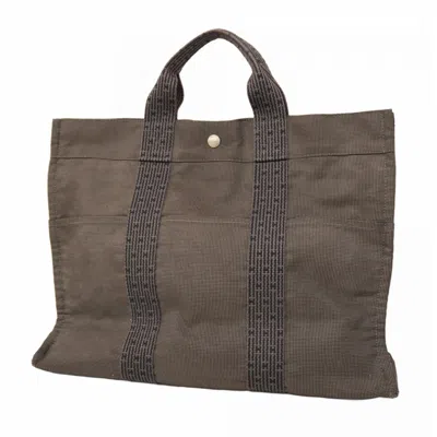Pre-owned Hermes Gray Canvas Tote Bag ()