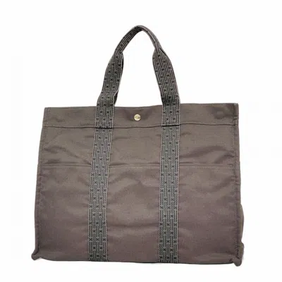 Pre-owned Hermes Gray Canvas Tote Bag ()