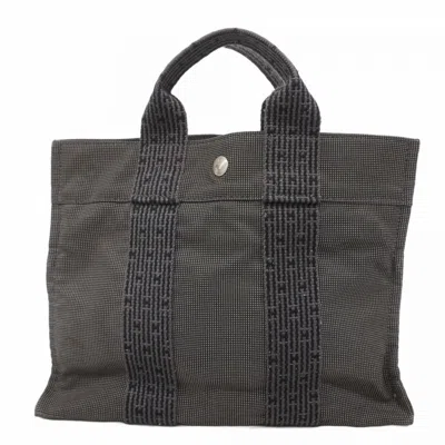 Pre-owned Hermes Gray Canvas Tote Bag ()
