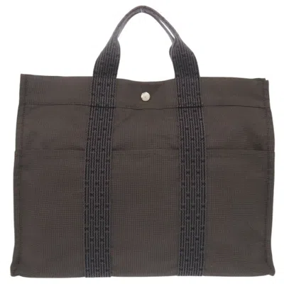 Pre-owned Hermes Gray Canvas Tote Bag ()