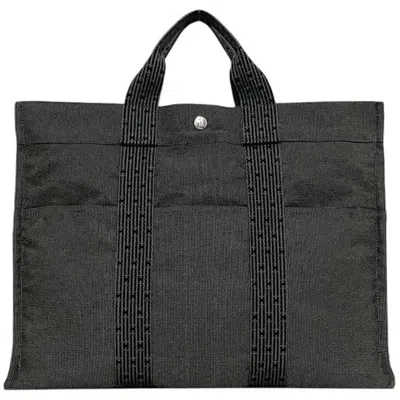 Pre-owned Hermes Gray Canvas Tote Bag ()