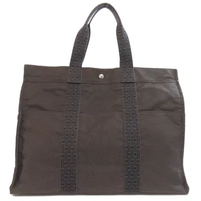 Pre-owned Hermes Gray Canvas Tote Bag ()
