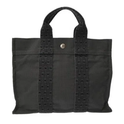 Pre-owned Hermes Gray Canvas Tote Bag ()