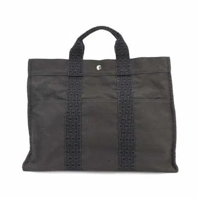 Pre-owned Hermes Gray Canvas Tote Bag ()