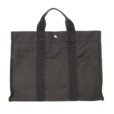 Pre-owned Hermes Gray Canvas Tote Bag ()