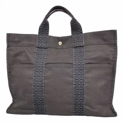 Pre-owned Hermes Gray Canvas Tote Bag ()