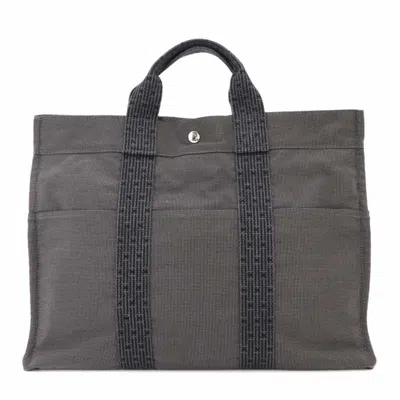 Pre-owned Hermes Gray Canvas Tote Bag ()