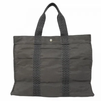 Pre-owned Hermes Gray Canvas Tote Bag ()