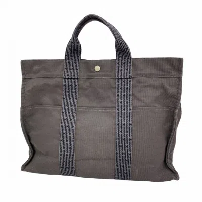 Pre-owned Hermes Gray Canvas Tote Bag ()