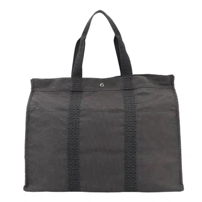 Pre-owned Hermes Gray Canvas Tote Bag ()