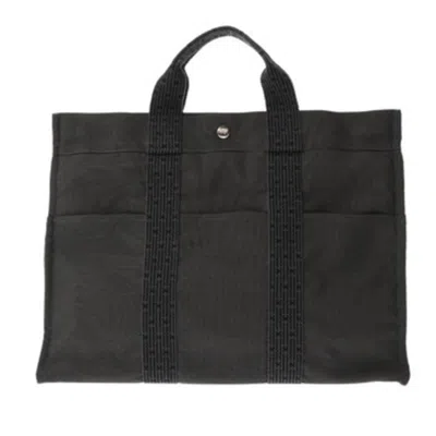 Pre-owned Hermes Gray Canvas Tote Bag ()