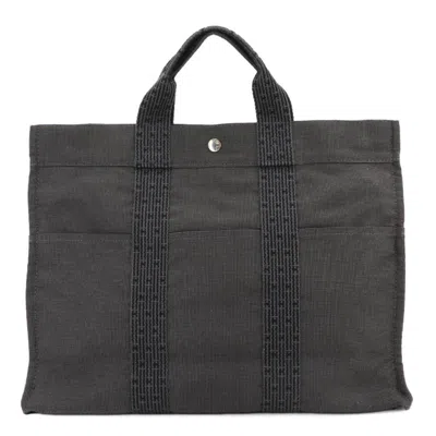 Pre-owned Hermes Gray Canvas Tote Bag ()