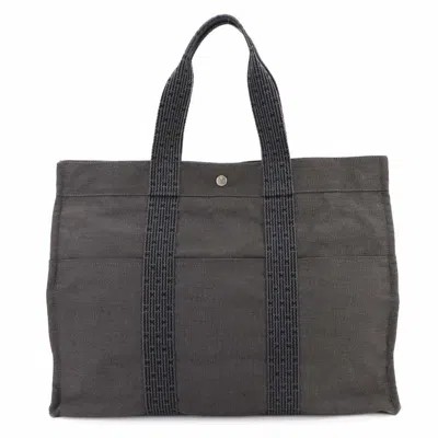 Pre-owned Hermes Gray Canvas Tote Bag ()