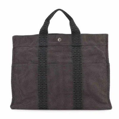 Pre-owned Hermes Gray Canvas Tote Bag ()