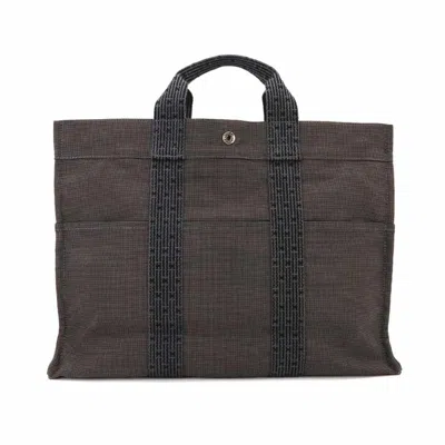 Pre-owned Hermes Gray Canvas Tote Bag ()