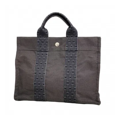Pre-owned Hermes Gray Canvas Tote Bag ()