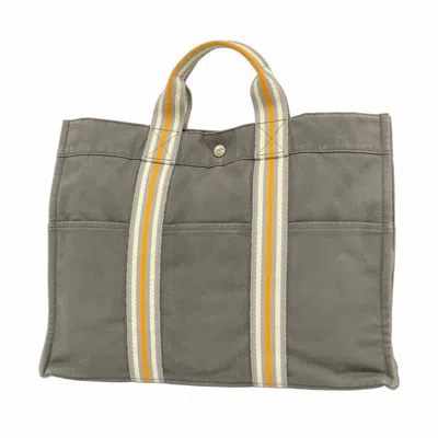 Pre-owned Hermes Gray Canvas Tote Bag ()