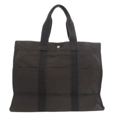 Pre-owned Hermes Gray Canvas Tote Bag ()