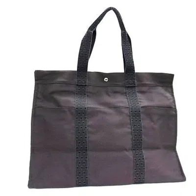 Pre-owned Hermes Gray Canvas Tote Bag ()