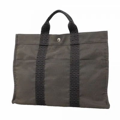 Pre-owned Hermes Gray Canvas Tote Bag ()