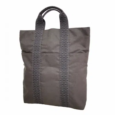 Pre-owned Hermes Gray Canvas Tote Bag ()