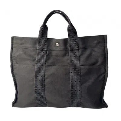 Pre-owned Hermes Gray Canvas Tote Bag ()