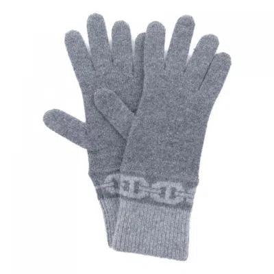Pre-owned Hermes Gray Cashmere Warm Gloves ()