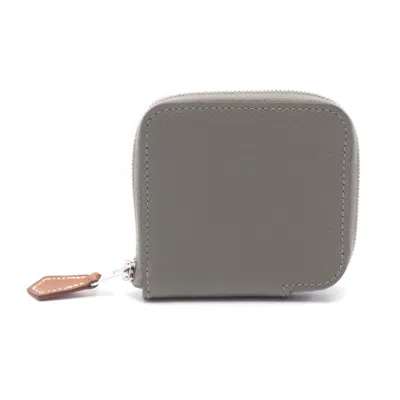 Pre-owned Hermes Gray Coin Purse/coin Case ()