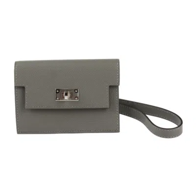 Pre-owned Hermes Gray Coin Purse/coin Case ()