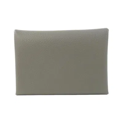 Pre-owned Hermes Gray Coin Purse/coin Case ()