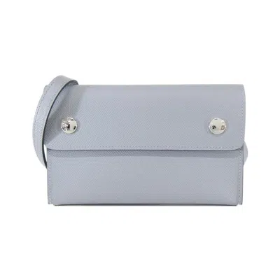 Pre-owned Hermes Gray Epsom Leather Chain/shoulder Wallet ()
