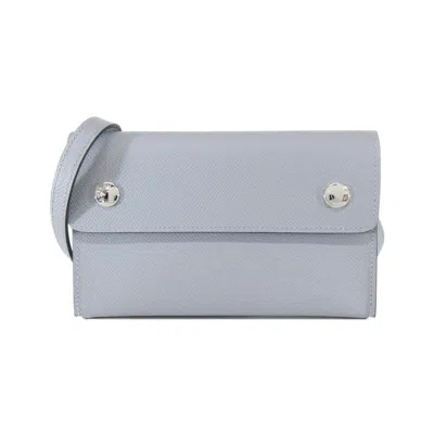 Pre-owned Hermes Gray Epsom Leather Chain/shoulder Wallet ()