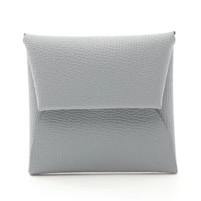 Pre-owned Hermes Gray Epsom Leather Coin Purse/coin Case ()