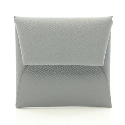Pre-owned Hermes Gray Epsom Leather Coin Purse/coin Case ()