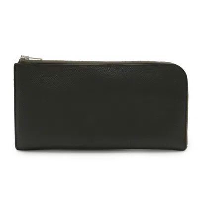 Pre-owned Hermes Gray Epsom Leather Coin Purse/coin Case ()