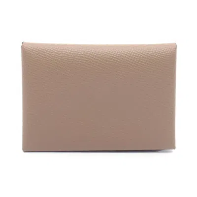 Pre-owned Hermes Gray Epsom Leather Coin Purse/coin Case ()