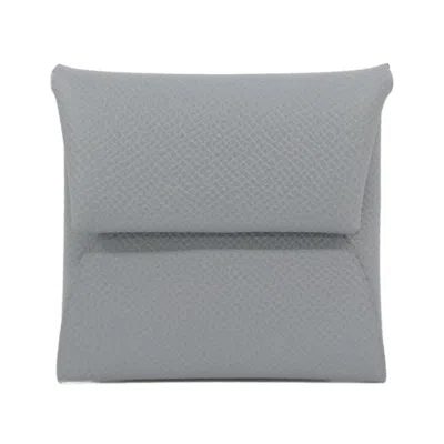 Pre-owned Hermes Gray Epsom Leather Coin Purse/coin Case ()