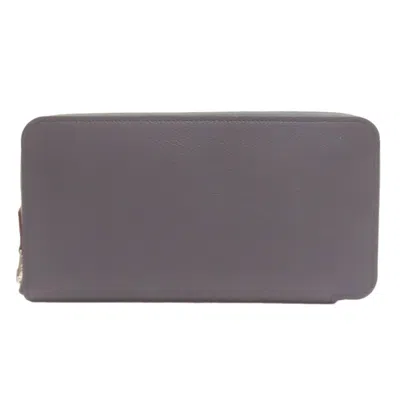 Pre-owned Hermes Gray Epsom Leather Long Wallet (bi-fold) ()