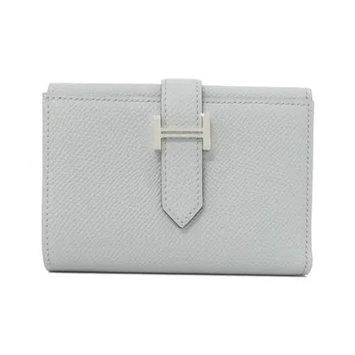 Pre-owned Hermes Gray Epsom Leather Wallet (tri-fold) ()