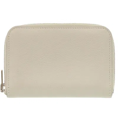 Pre-owned Hermes Gray Evergrain Leather Card Wallet ()