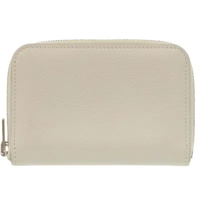 Pre-owned Hermes Gray Evergrain Leather Card Wallet ()