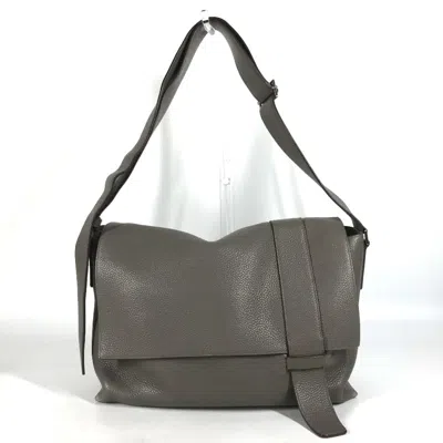 Pre-owned Hermes Gray Leather Shoulder Bag ()