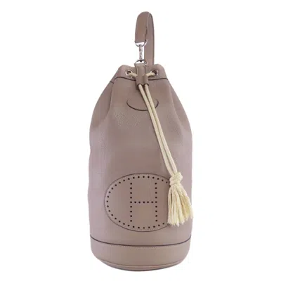 Pre-owned Hermes Gray Leather Tote Bag ()